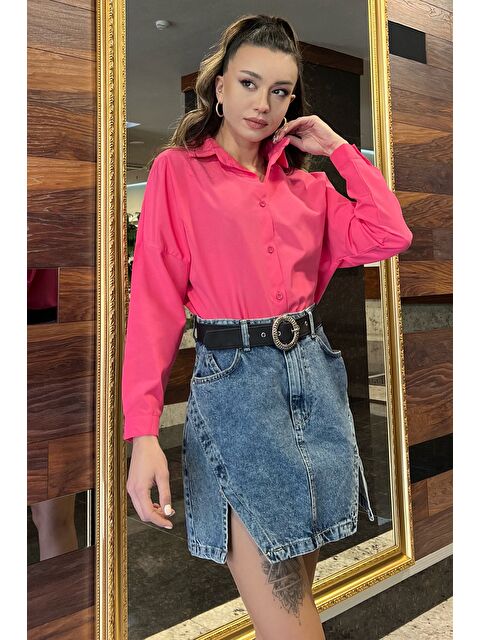 Gülseli Kadın Salaş Basic Gömlek - S000299710-18686