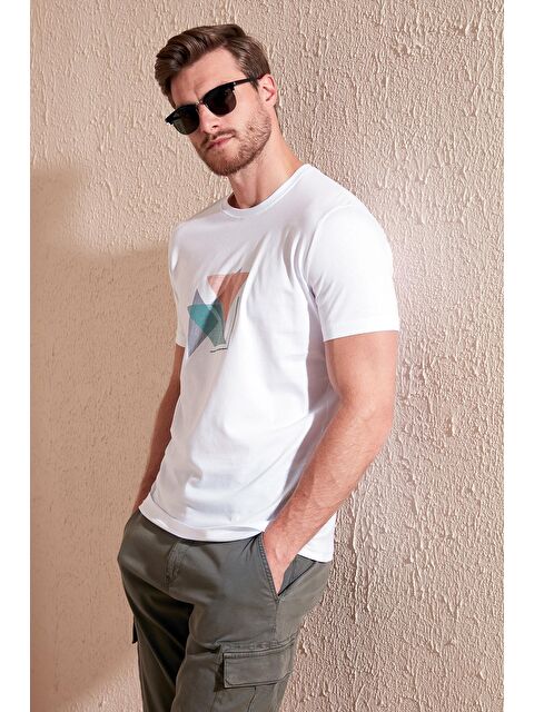 Buratti Pamuklu Slim Fit Bisiklet Yaka %100 Pamuk Tişört 646R8290 - S000193245-20063