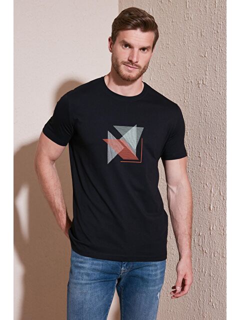 Buratti Pamuklu Slim Fit Bisiklet Yaka %100 Pamuk Tişört 646R8290 - S000193245-19351