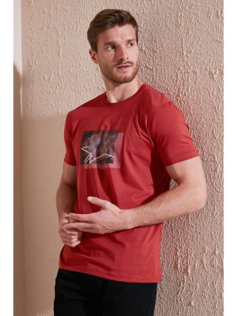 Buratti Pamuklu Slim Fit Bisiklet Yaka %100 Pamuk Tişört 646R8120 - S000193249-19956