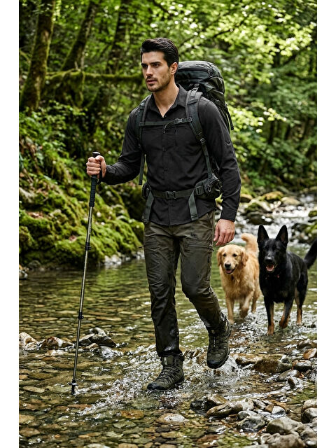 Buratti Trekking ve Su İtici  Klasik Yaka Uzun Kollu Cepli Gömlek 693820