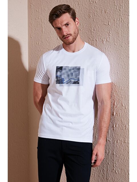 Buratti Pamuklu Slim Fit Bisiklet Yaka %100 Pamuk Tişört 646R8120 - S000193249-20063