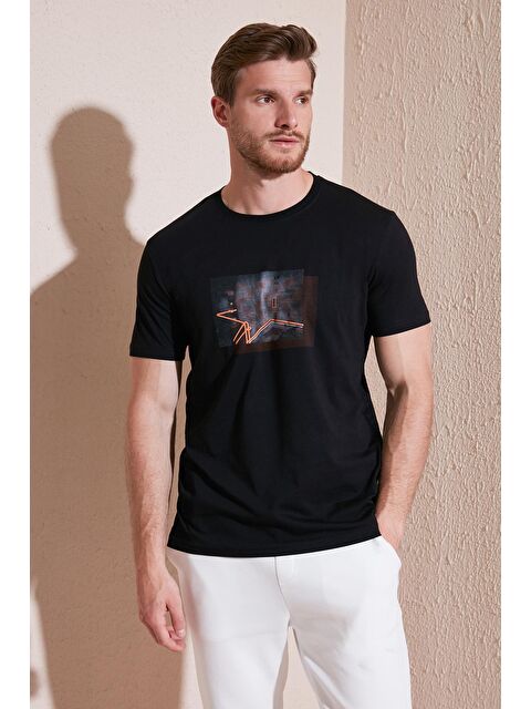 Buratti Pamuklu Slim Fit Bisiklet Yaka %100 Pamuk Tişört 646R8120 - S000193249-19351