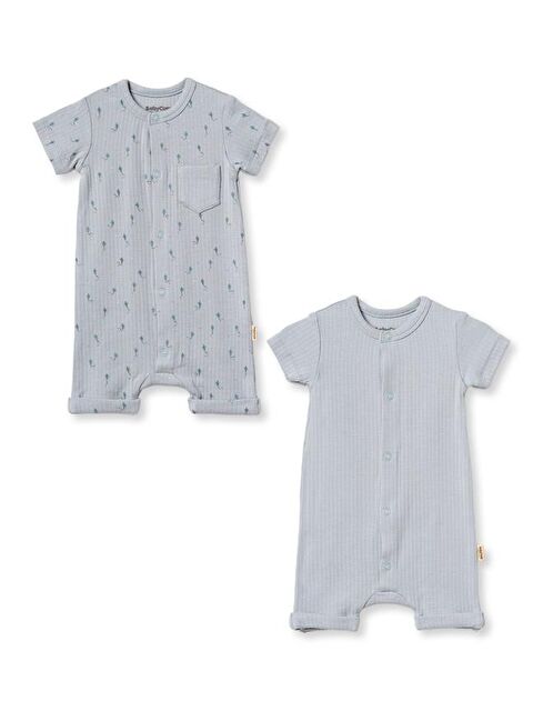 BabyCosy Organic  Bebek Şort Kollu Tulum, %100 Organik Pamuk, Bebek ve Yenidoğan Serisi - CSYM31115