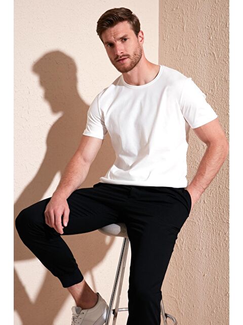 Buratti Pamuklu Slim Fit Bisiklet Yaka %100 Pamuk Tişört 646R7940 - S000193253-19965