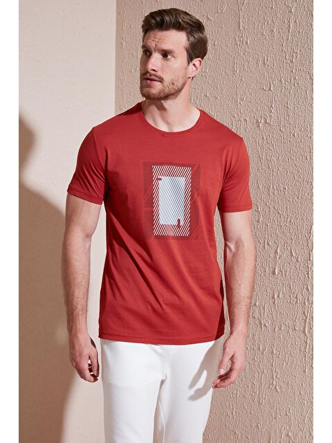 Buratti Pamuklu Slim Fit Bisiklet Yaka %100 Pamuk Tişört 646R7930 - S000193255-19956