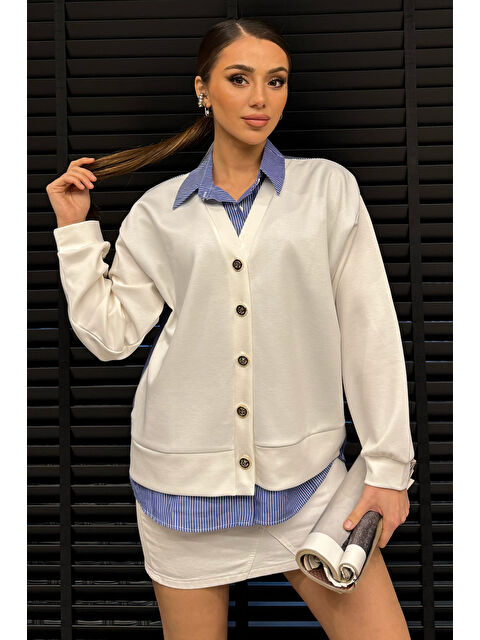 Gülseli Kadın Hırka Kombinli Gömlek - S000320423-20063