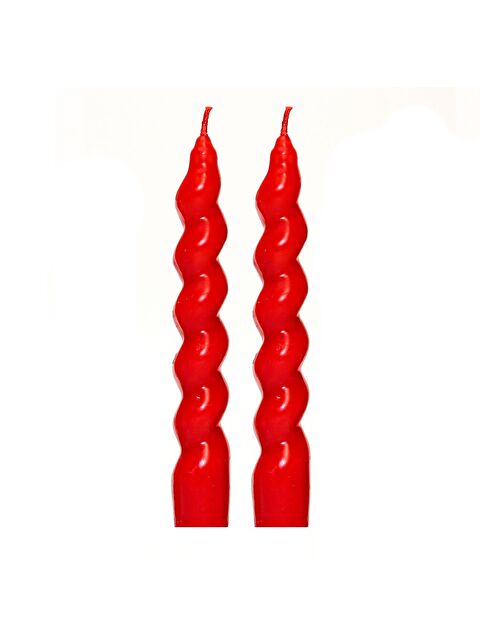 Missi Yılbaşı 2li Twirl Glow Kırmızı Şamdan Mum Seti (18 cm) - S000322912-20045