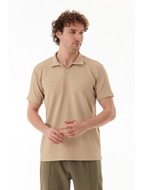 Fullamoda Waffle Kumaş Polo Yaka Tişört - S000380666-19928