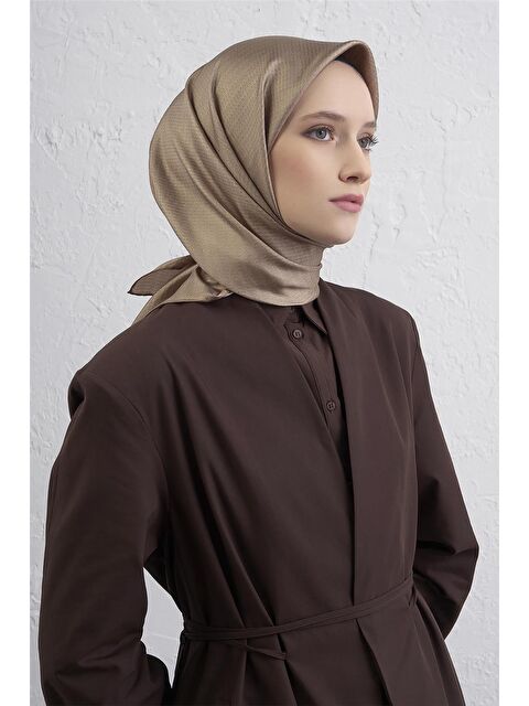 ARMİNE Soyut Desenli Saf İpek Twill Eşarp 9415D 02 - S000500641-29705