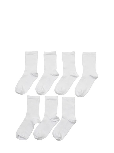 Polaris BASIC 7 LI SKT-G 5PR Beyaz Erkek Çocuk 7 Li Çorap - S000471413-20063