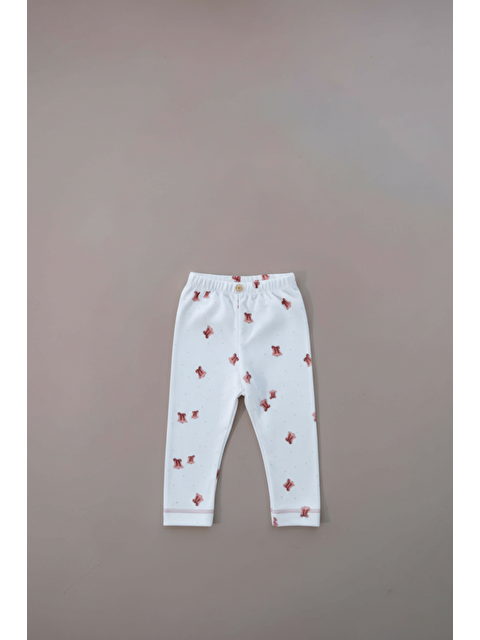 Oh La La Koala For Little Ones Çan Baskılı Paça Dikiş Detaylı Bebek Tayt