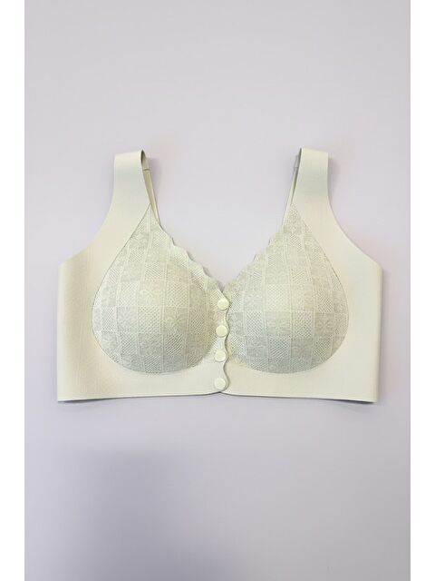 C&City Balensiz Dikişsiz Lazer Önden Çıtçıtlı Pedli Sütyen C26205 Yeşil - S000527830-18194