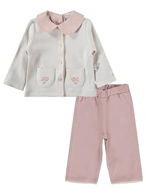 Kumru Bebek Yaka Hırkalı 3 Lü 6-18 Ay Takım - Pembe 18-24 Ay - S000512615-20024