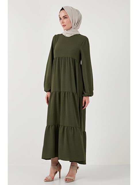 Lela Modest Regular Fit Dik Yaka Uzun Elbise Kadın Elbise 611El545 - S000193265-18547