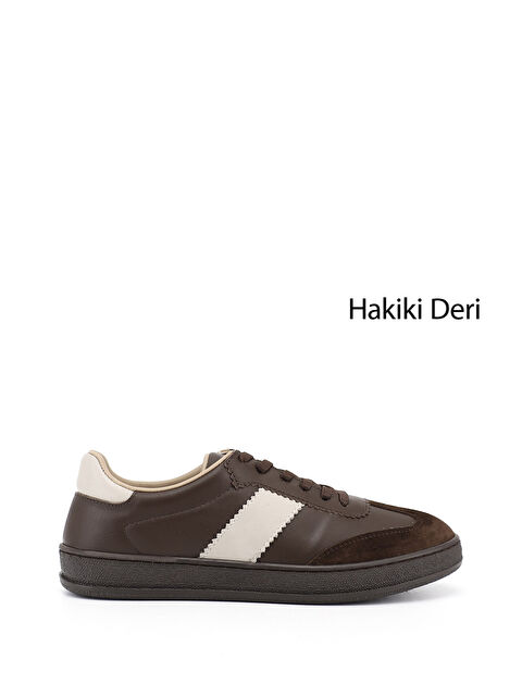 GÖNDERİ(R) Kadın KAHVERENGİ Bağcıklı Hakiki Deri Sneaker