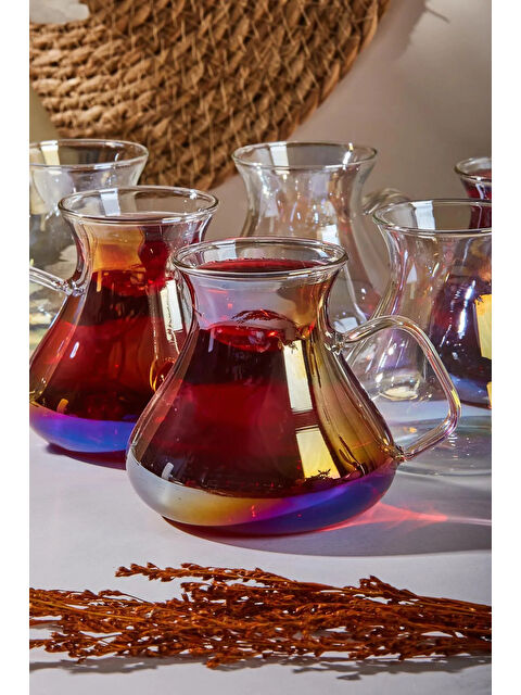 Perotti Ehl-i Keyf Luster 6'lı 200 ml Borosilikat Çay Bardağı Seti - S000378726-26865