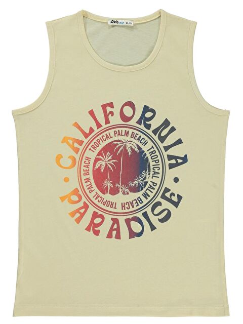 Civil Boys Calıfornıa Baskılı 10-13 Yaş Tişört - Bej 12-13 Yaş - S000466379-25636