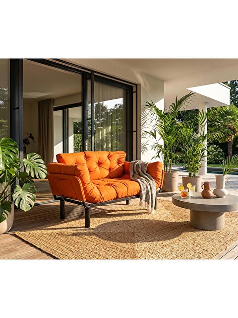 Pafu Nitta İkili Su Geçirmez Yataklı Bahçe Koltuğu - Turuncu