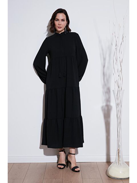 Lela Modest Regular Fit Dik Yaka Uzun Elbise Kadın Elbise 611El545 - S000193265-19351