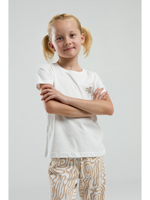 Toontoykids Kız Çocuk Göğsü Baskılı Pijama Takım - S000383849-19928