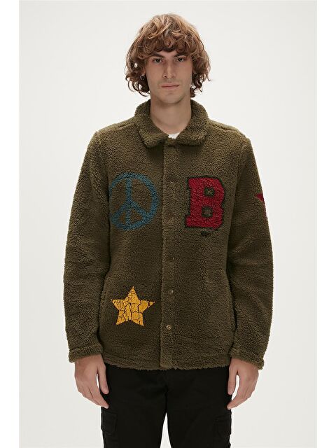 Bad Bear Freedom Plush Haki Erkek Sweatshirt - S000261844-18547