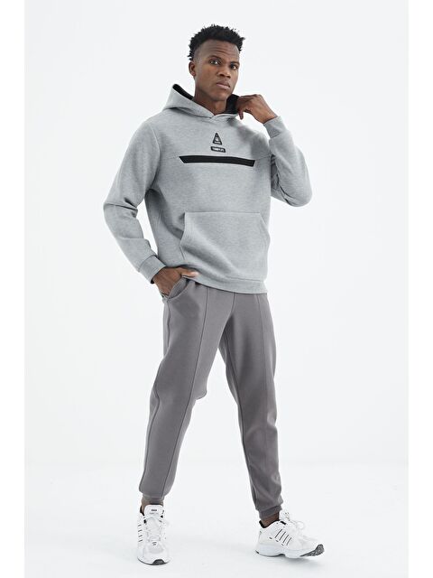 Tommylife Koyu Gri  Bağcıklı Ön Dikiş Detaylı  Standart  Kalıp  Erkek Jogger Eşofman Altı - 84994 - S000084587-29351