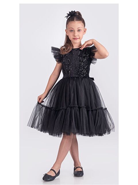 Mnk Baby & Kids Pul Payet Katkat Tütü Etekli Kız Çocuk Elbise M00722 - S000388580-37421