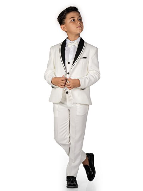 Mnk Baby & Kids Çocuk Damatlık Yaka Simli Özel Takım Elbise MNK0541 - S000388581-19965