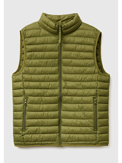 United Colors Of Benetton Erkek Yeşil Polyester Dolgulu Regular Fit Yelek - S000518639-18194