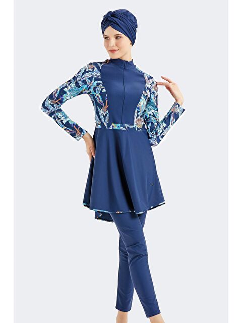 C&City Tam Kapalı 4 Lü Tesettür Mayo C14013 Lacivert - S000215944-21164