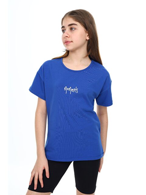 Toontoykids Kız Çocuk Baskılı Bisiklet Yaka Kısa Kollu Tişört - S000501950-23710