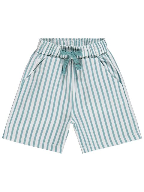 Civil Baby Çizgili 6-18 Ay Şort - Yeşil