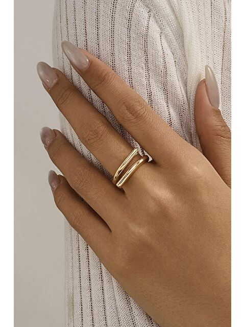 New Obsessions 20 K Altın Kaplama Bones Modelli Kadın Yüzük - S000422682-20076