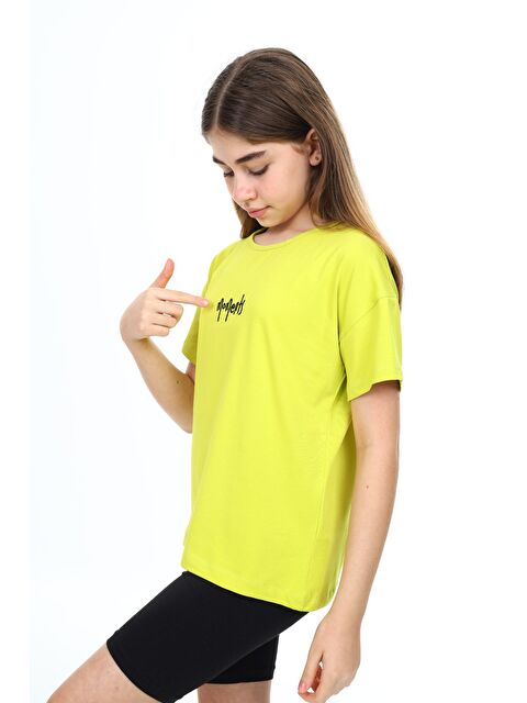 Toontoykids Kız Çocuk Baskılı Bisiklet Yaka Kısa Kollu Tişört - S000501950-29488