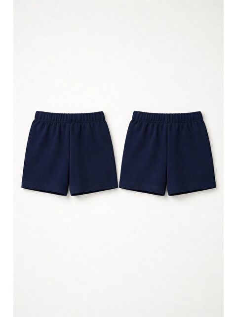JackandRoy 2li Set Genç Kız Beli Lastikli Basic Pamuklu Şort - S000524814-21164
