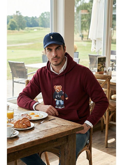 Buratti Baskılı Pamuklu Kapüşonlu Yaka Kanguru Cepli Sweat 6141003B - S000501332-19951