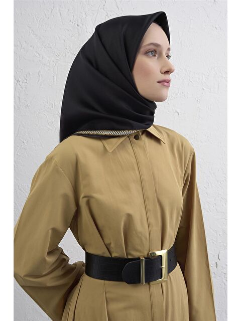 ARMİNE Su Yolu Desenli Saf İpek Twill Eşarp 9444D 09 - S000500650-19351