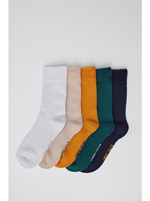 Katia And Bony 5'li Paket Kadın Soket Çorap Mix Hardal - S000312650-23173