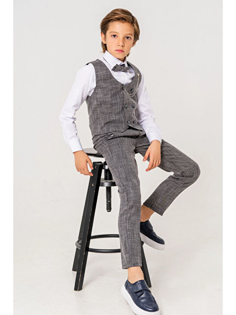 Myhanne Papyonlu Yelekli Takım Elbise 3052 - S000357129-29351