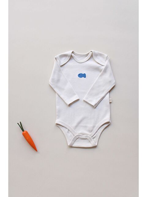 Oh La La Koala For Little Ones Balık Nakışlı Uzun Kollu Body