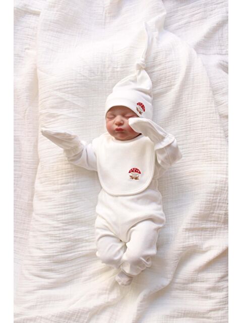 Oh La La Koala For Little Ones Mantar Nakışlı 5li Uzun Kollu Yenidoğan Set (0-3 Ay)