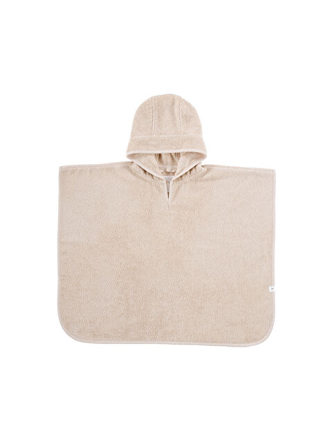 İrya Tiny Squirrel Organik Pamuk Nakışlı Çocuk Panço Bej - S000503743-19928