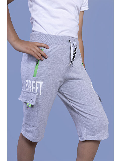Toontoykids Erkek Çocuk Cep Detaylı Baskılı Kapri - S000360597-74