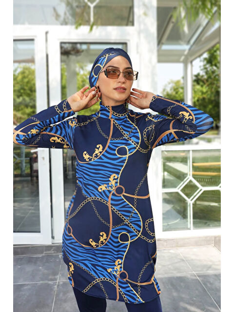 Remsa Elastanlı Tam Kapalı Tesettür Mayo 268 514 Lacivert - S000347406-21164