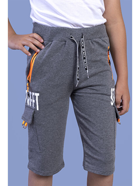 Toontoykids Erkek Çocuk Cep Detaylı Baskılı Kapri - S000360597-29666