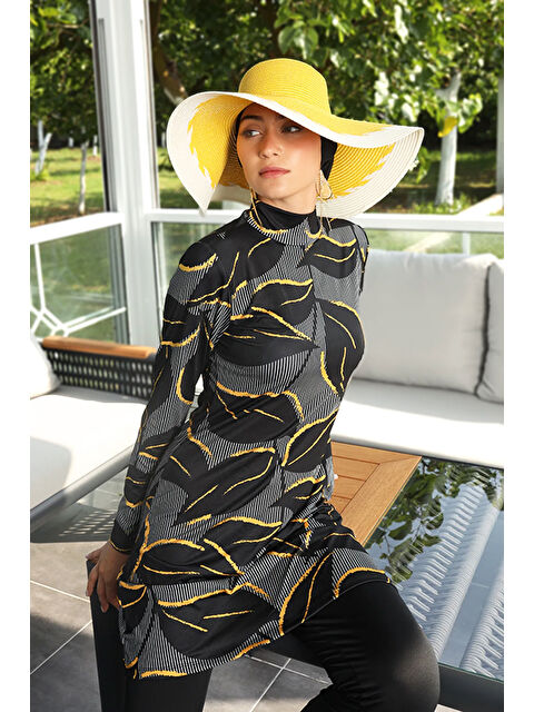 Remsa Elastanlı Tam Kapalı Tesettür Mayo 252 506 Siyah - S000347405-19351