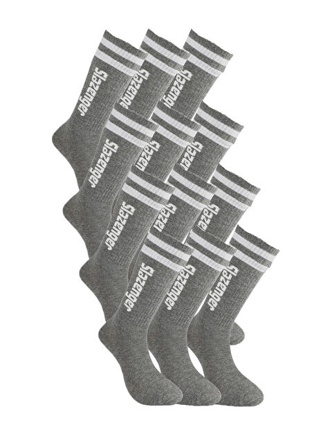 SLAZENGER JINN 12 li Set Erkek  Gri Çorap - S000495873-20600