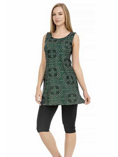 Remsa Sıfır Kol Taytlı Yarı Kapalı Mayo 153-508 Haki - S000347408-18547