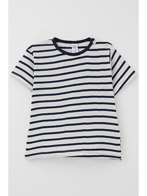Breeze Erkek Çocuk Tişört Patlı Çizgili Ekru (1-4 Yaş) - S000377900-19965